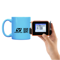 Imprimante jet d'encre miniature Yaomatec 12,7 mm, machine de codage manuelle intelligente pour l'impression de la date sur les emballages alimentaires, les bouteilles, les bouchons et les fonds de canettes