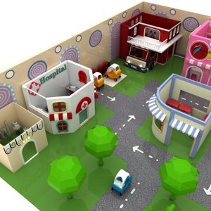 Équipements de jeux d'intérieur pour <span class=keywords><strong>enfants</strong></span> : Scène de ville commerciale, magasin, restaurant, <span class=keywords><strong>maison</strong></span> de jeu de rôle, jeux souples - Product Image 5