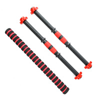 Barres d'haltères réglables Barres d'haltères filetées Barres de poignée d'haltères pour haltérophilie Home Gym Fitness Exercice