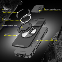 Coque de téléphone coulissante pour Samsung S25 + S24 Ultra S23 FE S22 Plus S21 S24 FE Support en métal Couverture robuste pour hommes