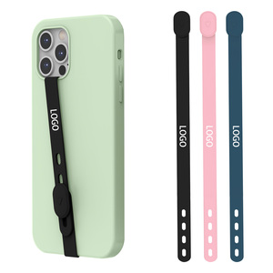 Fascetta da Polso Universale Regolabile in Silicone Elastico Anti-caduta per Cellulare con Anelli e Cinghia Ultra Sottile di Supporto per Dita - Product Image 1