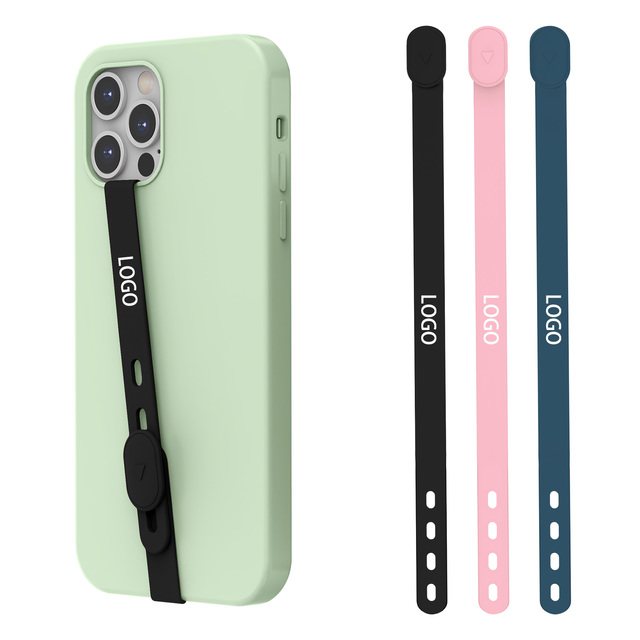 Anti Fall Adjustable Stretch Silicone Universal Cellphone Wrist Hand Band Loops Ultrathin Mobile Phone Finger Grip Holder Strap