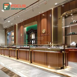 Luxury Custom Jewelry Display Cabinet Manufacturer Tempered Glass Panel Commercial Store Showcase Cabinet - Product Image 3