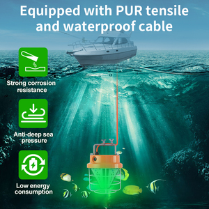 ไฟล่อปลาแบบกันน้ำมาตรฐาน EU 200W สำหรับตกปลา IP68 ไฟ LED สีเขียว สำหรับล่อปลาแซลมอนขนาดใหญ่ - Product Image 4