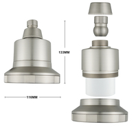 Pommeau de douche filtrant haut de gamme chromé, fixation murale fixe, tête tout-en-un avec cartouche filtrante interne remplaçable