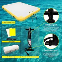 Plateforme flottante gonflable à prix réduit, quais gonflables, radeau gonflable, tapis flottant pour l'eau, îles flottantes
