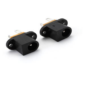 Enchufe de alimentación CC DC017 5.5 * 2.1mm DC-017 con orificio para tornillo, interfaz de enchufe hembra CC de 3 pines, salida de fábrica - Product Image 1