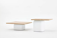 Table basse de luxe de style nordique moderne meubles en bois blanc avec un design minimaliste maison salle à manger villa matériau en acier durable