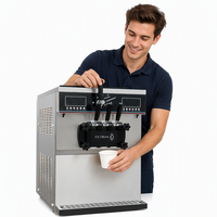 Moseener Commerciële RVS Energy Star Gecertificeerde Soft Serve IJsmachine met Fruit & Melk Opties