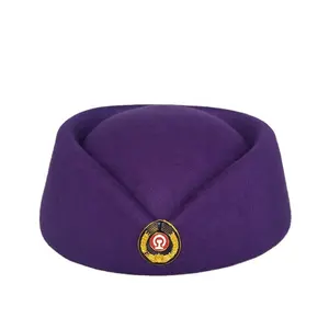 Female Air Hostess Uniform Hat Clothing Uniform Stewardess Hat Caps With Cap Badge