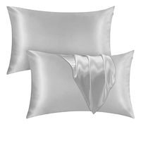 Taie d'oreiller en soie taille Queen 100% soie de grade 6A, ensemble de taies d'oreiller en soie en gros, taie d'oreiller en soie personnalisée 22 mommes, logo imprimé, couleur unie