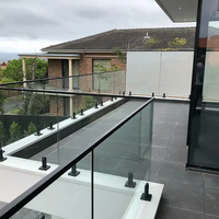 Balustrade de sécurité extérieure moderne en verre trempé avec une épaisseur de 8 à 16 mm, installation facile pour balcon, escalier, villa et appartement