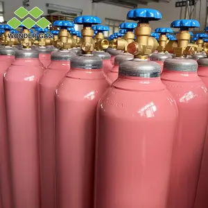 Yüksek saflıkta ISO9809-3 40L 13.4L helyum gazı tüpü helyum tankı 150bar helyum balon şişe şenlikli parti için