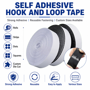 <span class=keywords><strong>Bande</strong></span> <span class=keywords><strong>auto</strong></span>-adhésive <span class=keywords><strong>Velcro</strong></span> mixte pour la maison, idéale pour la fixation - Product Image 1