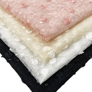 Kain jaring bordir 3D untuk kostum Dress-up anak-anak dan gaun Formal, menampilkan pola bordir - Product Image 1