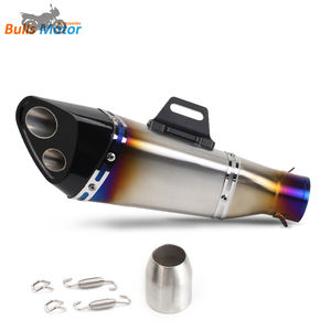 Bulls moteur modifié échappement Double sortie moto silencieux d'échappement <span class=keywords><strong>course</strong></span> évasion universel Knalpot Auspuff - Product Image 6