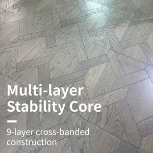 Mistico nodo grigio <span class=keywords><strong>Parquet</strong></span> 600x600x15mm moderno <span class=keywords><strong>pavimento</strong></span> in rovere bianco Click-Lock arte geometrica superficie ABcd <span class=keywords><strong>per</strong></span> Villa camera da letto del parco - Product Image 5