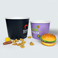 Impression personnalisée cinéma supermarché aire de jeux jetable papier pop-corn tasse poulet frit seau