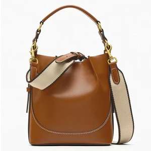 New luxury PU leather <b>crossbody</b> <b>bag</b> for women, drawstring bucket <b>bag</b>, handheld handbag - Product Image 4