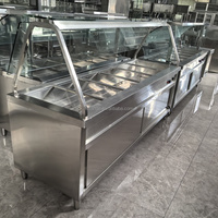 Buffet-Restaurant Catering Amerikanischer Elektrischer Edelstahl-Dampftisch Design Industrieller Cafeteria-Speisenwärmer Bain-Marie