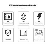 Boîtier de commande moteur CHNT 15KW 380V, étanche IP66, en ABS, avec bouton-poussoir, bouton d'arrêt d'urgence et protection contre les surcharges.