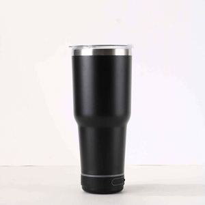 Modern Stainless Steel Coffee Mug With Thermos Capacity and <b>Speaker</b> Design - Product Image 2