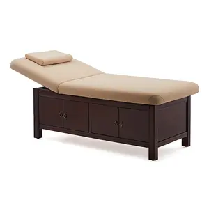 Rắn gỗ massage mặt giường spa GiườNg Massage bảng massage giường với tủ