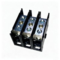Bloc de distribution d'alimentation de type américain ATA-115B, 600V 115A, bornes à vis en aluminium étamé, certifié UL, CUL, CQC, BRICO