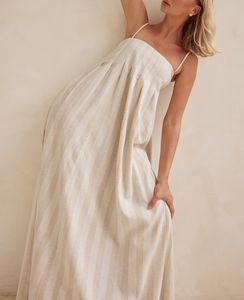 <span class=keywords><strong>Robe</strong></span> en coton et lin de haute qualité, <span class=keywords><strong>robe</strong></span> maxi décontractée vintage, <span class=keywords><strong>robe</strong></span> élégante sans dos, <span class=keywords><strong>robe</strong></span> plissée d'été - Product Image 4