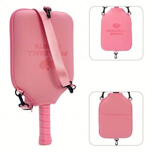 Sac de transport en néoprène personnalisé avec logo, en matériau de plongée, sac de rangement pour raquette à bandoulière avec crochet pour pickleball et tennis de table - Product Image 5