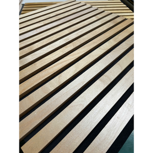 Paneles insonorizados de madera con listones, superficie lisa impermeable de la mejor calidad, muchos tamaños, 20mm de espesor, fábrica vietnamita - Product Image 6