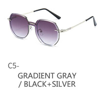 Lunettes de soleil pleine monture pour femmes, monture fine en métal, verres dégradés, protection UV400, pour l'extérieur, vente en gros
