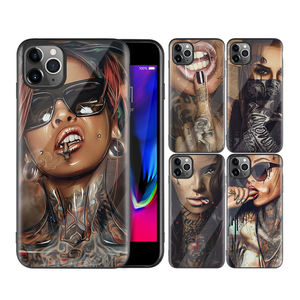 <span class=keywords><strong>Coque</strong></span> de téléphone pour fille avec tatouage sur la manche, meilleure vente, qualité TPU, verre trempé, impression UV, sexy, PU pour <span class=keywords><strong>iPhone</strong></span> 11 12 Pro Max 12 Mini Xs Xr - Product Image 2