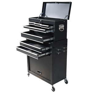 Chariot de coiffeur professionnel noir en métal avec rotation à 360°, chariot à outils de salon avec roulettes, chariot de coiffeur - Product Image 5