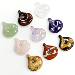 Pendentifs <span class=keywords><strong>Goutte</strong></span> d'<span class=keywords><strong>Eau</strong></span> en Pierres Précieuses Naturelles (Œil <span class=keywords><strong>de</strong></span> Tigre, Quartz <span class=keywords><strong>Rose</strong></span>, Améthyste) et Breloques Boucle <span class=keywords><strong>de</strong></span> Paix pour la Création <span class=keywords><strong>de</strong></span> Bijoux DIY - Product Image 2