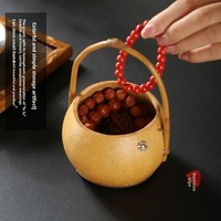 Creatieve handgemaakte bamboe kalebasmandje - kleine opbergmand voor snackbox en thee, provincie Guizhou
