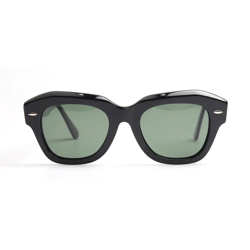 Wholesale Custom Logo Oversize Thick Acetate Sunglasses UV Protection TAC Lenses Polarized Sunglasses for Women