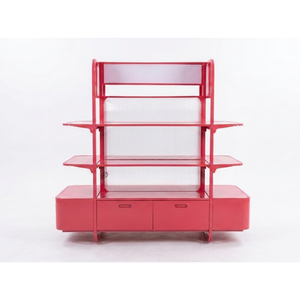 Estante Góndola Vertical Newtek de Alta Resistencia, Ajustable, Rojo, de Acero Laminado en Frío, de Doble Cara, Rectangular, Desmontable, Fabricado en Vietnam - Product Image 6
