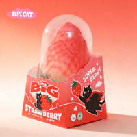 Campuran Bubuk Es Krim Stroberi PoPI CAT  Lapisan Cokelat Putih  Kemasan Kotak Terbungkus Individual  Grosir Beku dalam Jumlah Besar