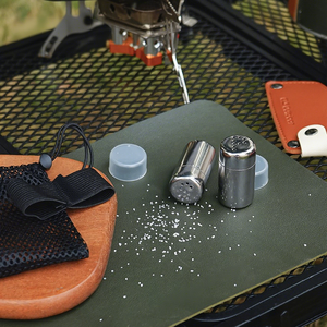 Outdoor <b>Mini</b> Seasoning <b>Bottle</b> 2-Piece Set with Mesh Bag Portable Travel Hiking Picnic Fishing BBQ Spice Storage - Product Image 2
