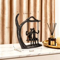 Sculpture de couple en fer forgé pour la Saint-Valentin, cadeau de mariage, décoration de la maison