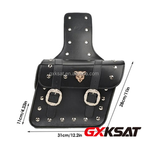 GXKSAT <span class=keywords><strong>Sacoche</strong></span> de selle de moto en <span class=keywords><strong>cuir</strong></span> PU grand format 31 x 28 x 11 cm, <span class=keywords><strong>sacoche</strong></span> latérale de moto imperméable - Product Image 3