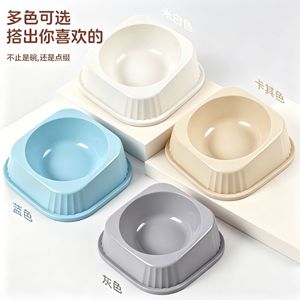 Bol carré anti-renversement pour animaux de compagnie, surélevé, en plastique, pour nourriture et eau, design protecteur du cou, plusieurs options de couleurs - Product Image 3
