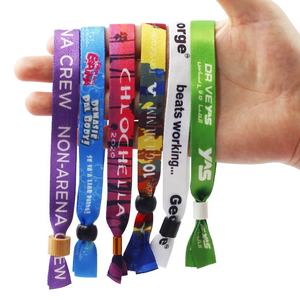 2024 Custom Festival Events Logo Fabric Wrist Band With Party Led Luminous Bracelet Personalized Elastic Silicone <b>Wristbands</b> - Product Image 6