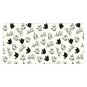 Coussin de siège de fenêtre Meow Meow's Trip Cartoon Cat, blanc et noir, en coton doux, 1 pièce, pour chambre à coucher, balcon, chambre d'enfant - Product Image 2