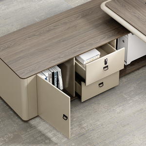 Boss <b>Desk</b> Modern Luxury Executive Office <b>Desk</b> for CEO and President Custom Wood Computer <b>Desk</b> - Product Image 3