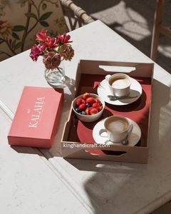 Bandeja de Servicio Decorativa Ecológica de Diseño Personalizado al por Mayor |   Bandeja Multiusos para Exhibición de Alimentos y Bebidas para Eventos de Catering - Product Image 5