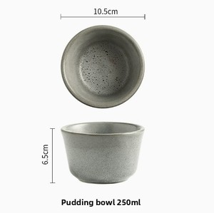 Juego de Tazones de Cerámica con Esmalte Reactivo Gris Mate Nórdico al por Mayor, Mini Ramequines Modernos de Gres Moteado para Restaurantes y Cafeterías - Product Image 3