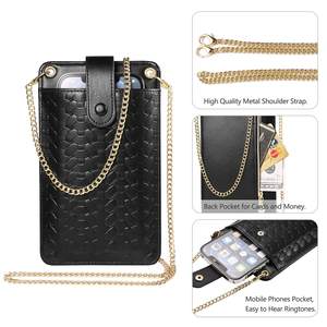 Portefeuille pour téléphone portable, petit sac à bandoulière avec fente pour carte, adapté à l'<span class=keywords><strong>iphone</strong></span> 13 12 11 Pro Max XR (noir) - Product Image 5