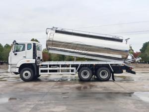 High-end stainless steel tank sewage <b>suction</b> truck for export. Mirror-polished tank, Sinotruk 6×4 chassis, 20m³ capacity. - Product Image 2